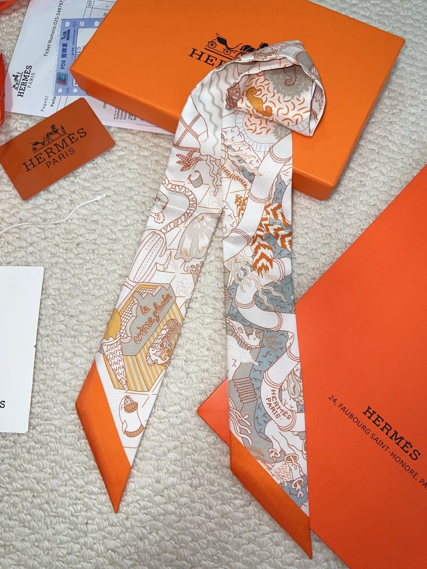 HERMES 26S SCARF 90 IN SILK 309654