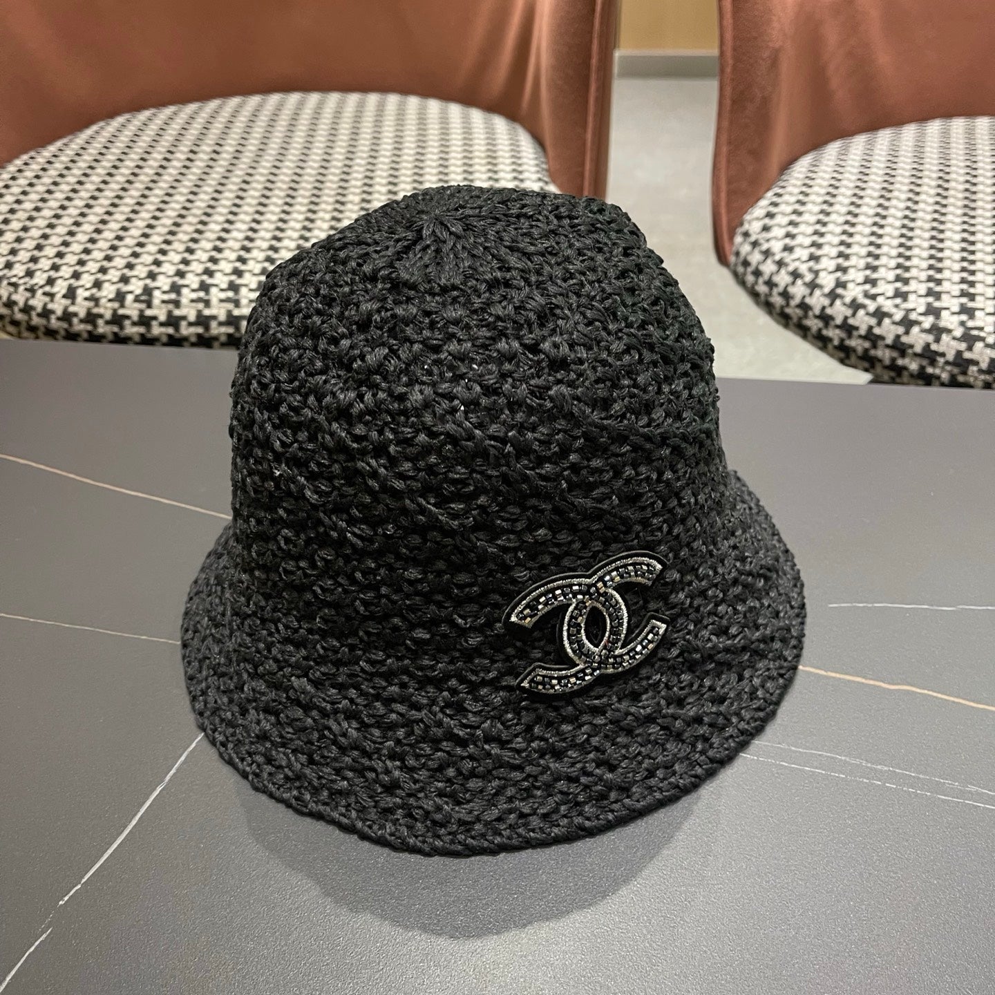 CHANEL 26S RAFFIA BUCKET HAT 335791
