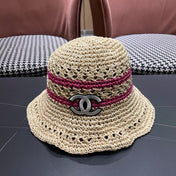 CHANEL 26S RAFFIA BUCKET HAT 335844