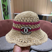 CHANEL 26S RAFFIA BUCKET HAT 335844
