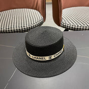 CHANEL 26S STRAW BOATER HAT 335740
