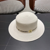 CHANEL 26S STRAW BOATER HAT 335739