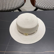 CHANEL 26S STRAW BOATER HAT 335739