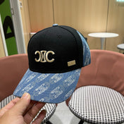 CELINE 26S COLOR-BLOCK BASEBALL CAP STYLE 64