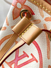 NANO NOÉ 16 IN CORAL MONOGRAM TILES CANVAS