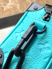 MINI SOFT TRUNK 18 IN TURQUOISE BLUE TAURILLON