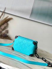 MINI SOFT TRUNK 18 IN TURQUOISE BLUE TAURILLON