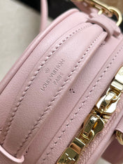 MINI BOITE CHAPEAU 13 IN LIGHT PINK MONOGRAM PERFORATED CALFSKIN