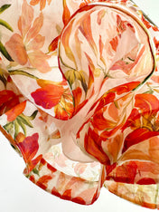 LANTERN SLEEVE MINI DRESS 25S IN SILK 266357