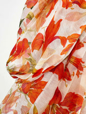 LANTERN SLEEVE MINI DRESS 25S IN SILK 266357