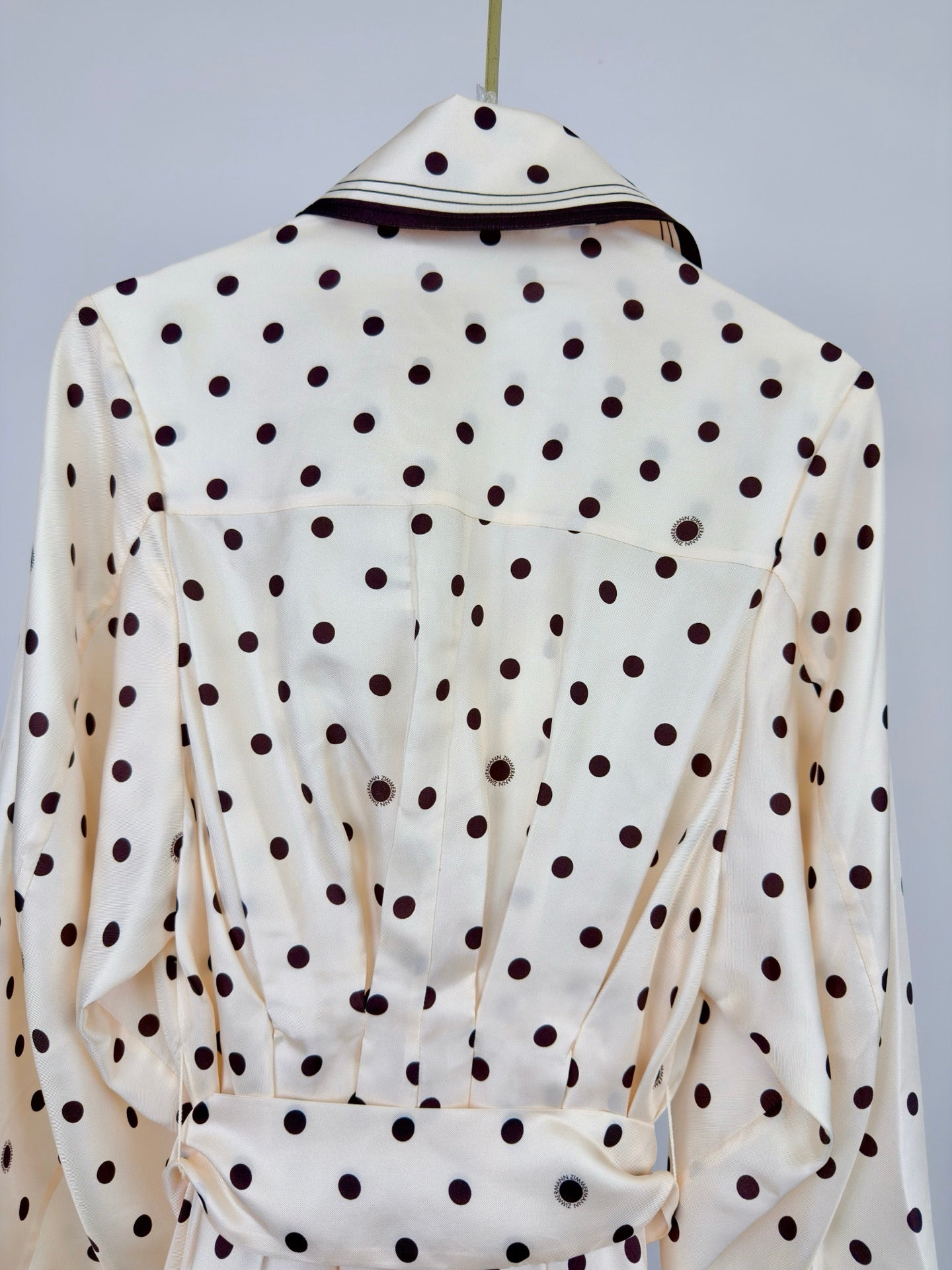 ZIMMERMANN 26S POLKA DOT PLEATED MIDI DRESS STYLE 72