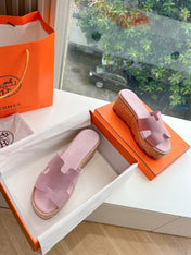 EZE 65 SANDAL PASTEL PINK SUEDE