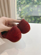 SL GEMMA BALLET FLAT GARNET FUR