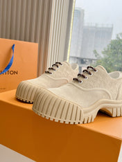 LV ARCHLIGHT SKATE SNEAKER IN PALE BROWN EMBOSSED SUEDE