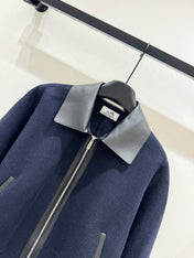 HERMES 25S CASHMERE COAT WITH SHEARLING COLLAR 251