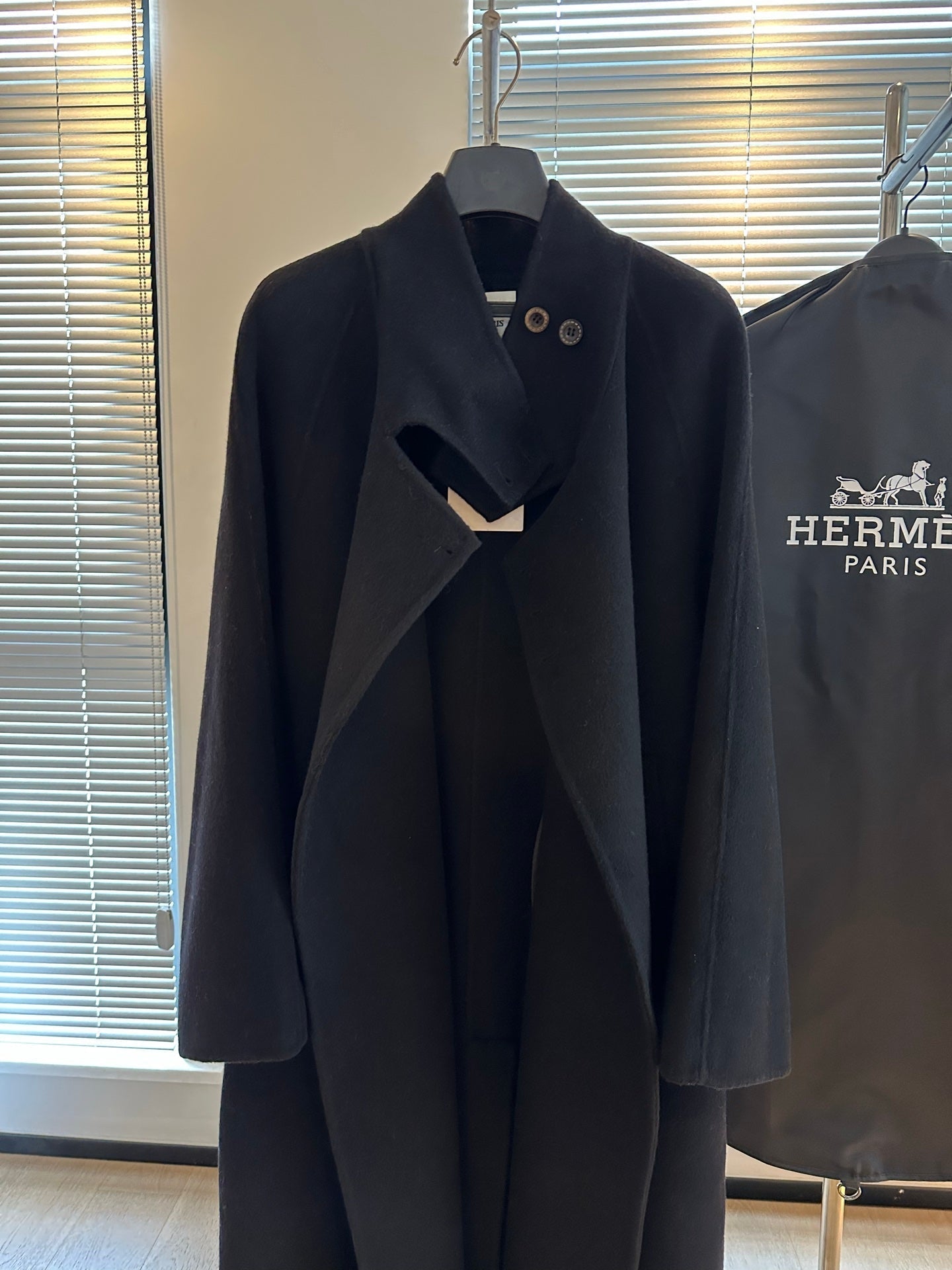 HERMES 25S PREMIUM LONG COAT WITH STAND COLLAR 315