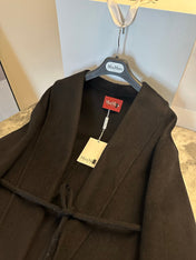 MAX MARA 25S CASHMERE COAT WITH FOX FUR TRIM 203