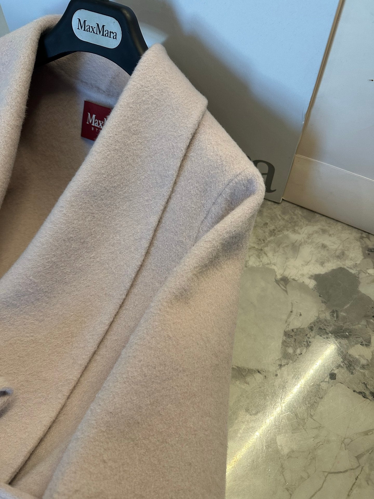 MAX MARA 25S CASHMERE COAT WITH FOX FUR TRIM 205