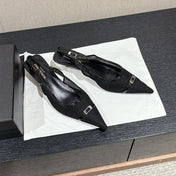 SL CHERISH BUCKLE SLINGBACK 45 BLACK MESH