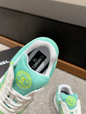 CLASSIC TRAINER IN MINT GREEN MIX WHITE FABRIC