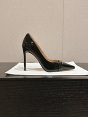 ROMAN HIGH-HEEL 10 CM IN BLACK CALFSKIN