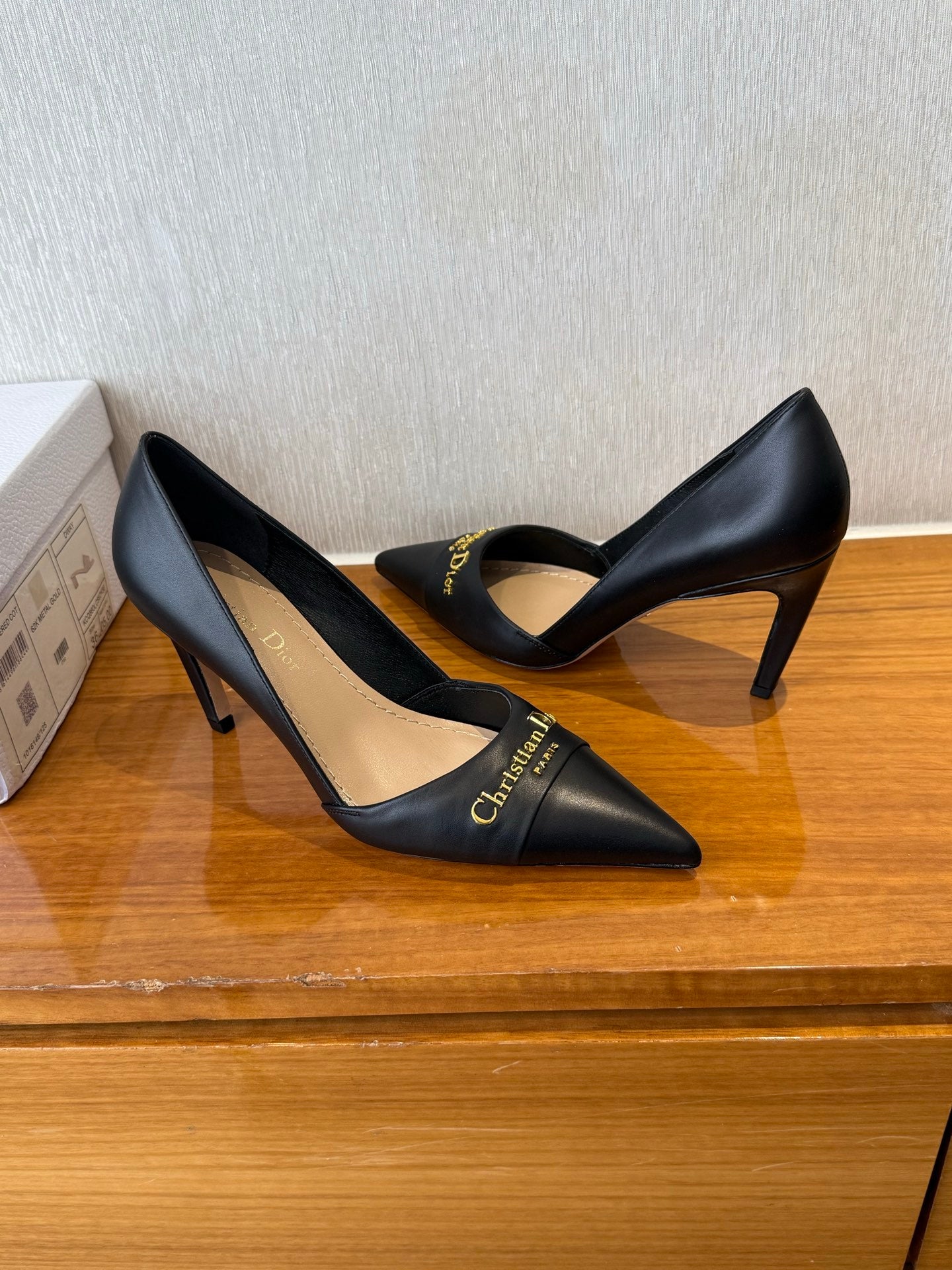 MY DD 25S HIGH HEEL 80MM IN BLACK CALFSKIN
