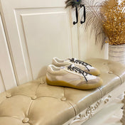 PRADA 26S LACE UP SNEAKERS CHUNKY SOLE IN WHITE TECH FABRIC AND MESH
