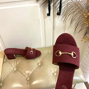 GUCCI 26S HIGH-HEELED SANDALS 65 MM IN RED CANVAS