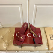 GUCCI 26S HIGH-HEELED SANDALS 65 MM IN RED CANVAS