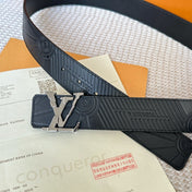 LV 25S BELT 40 MM IN BLACK CALFSKIN 593226
