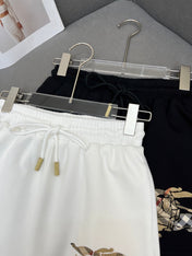 COTTON SHORTS WITH SIGNATURE EMBROIDERY