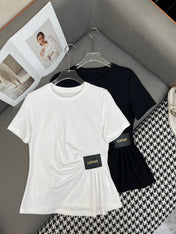 FITTED POLO SHIRT WITH PLEATED WAIST 255707