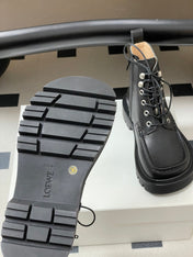 LOEWE 26S ANKLE BOOTS IN BLACK CALFSKIN