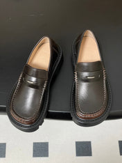 LOEWE 26S LOAFER IN DARK BROWN CALFSKIN
