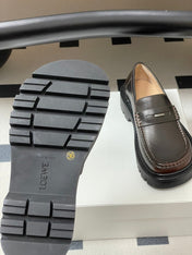 LOEWE 26S LOAFER IN DARK BROWN CALFSKIN