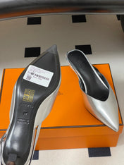HM 26S NICOLE SLINGBACK 40MM IN SILVER CALFSKIN SILVER HARDWARE