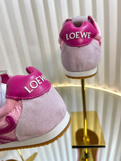 LOEWE 26S RUNNER 2.0 SNEAKERS IN PINK SUEDE AND FABRIC