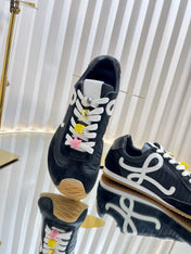LOEWE 26S RUNNER 2.0 SNEAKERS IN BLACK FABRIC AND SUEDE