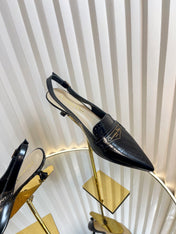 BOY SLINGBACK PUMP 35MM 25S IN BLACK CALFSKIN