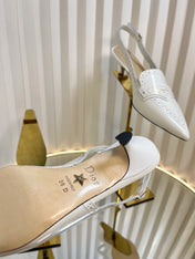 BOY SLINGBACK PUMP 35MM 25S IN WHITE CALFSKIN