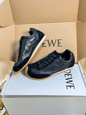 LOEWE 26S RUNNER 2.0 SNEAKERS IN BLACK CALFSKIN AND SUEDE