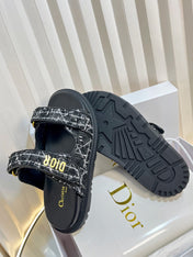 DIORACT SLIDES 25MM IN BLACK TWEED