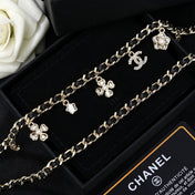 CHANEL 25S CHAIN BELT IN BLACK CALFSKIN AND GOLD METALLIC 614284