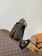 TWINNY BAG 29 IN BROWN MONOGRAM CANVAS AND CALFSKIN