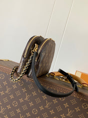 ALMA BE BAG 27 IN BROWN MONOGRAM CANVAS AND COWHIDE
