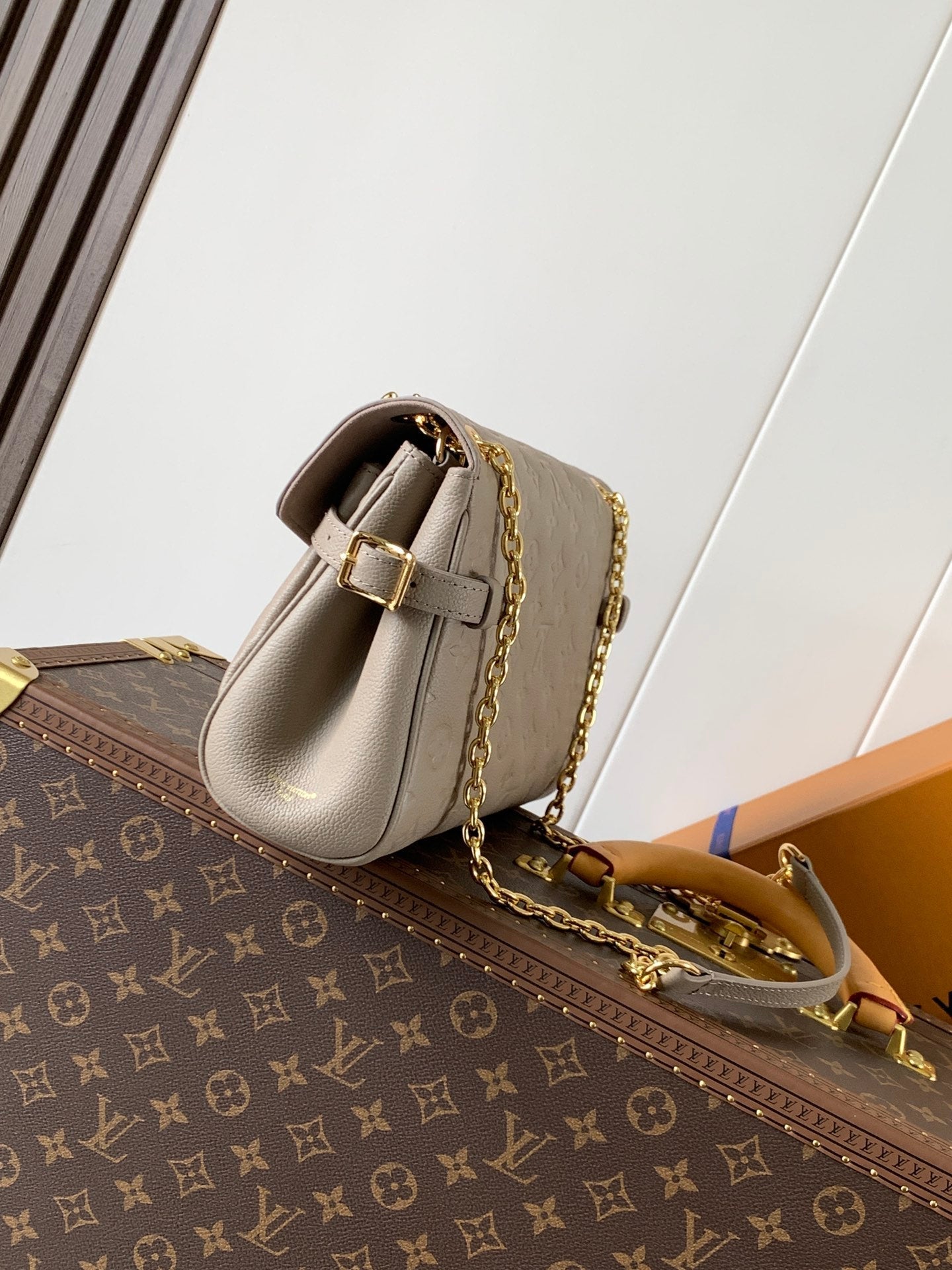 ANYTIME FLAP BAG 30 IN GRAY MONOGRAM CALFSKIN