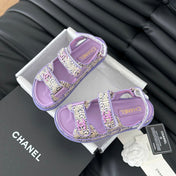 Dad Sandals Sheepskin  Heather Purple