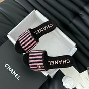 Sheepskins Knit Slippers Black Pink