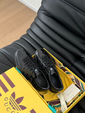 GG & ADIDAS GAZELLE SNEAKER GLOSSY BLACK CALFSKIN