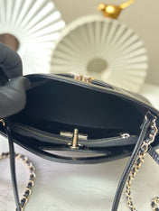 CHANEL 26S MINI SHOPPING BAG 24 IN BLACK LAMBSKIN